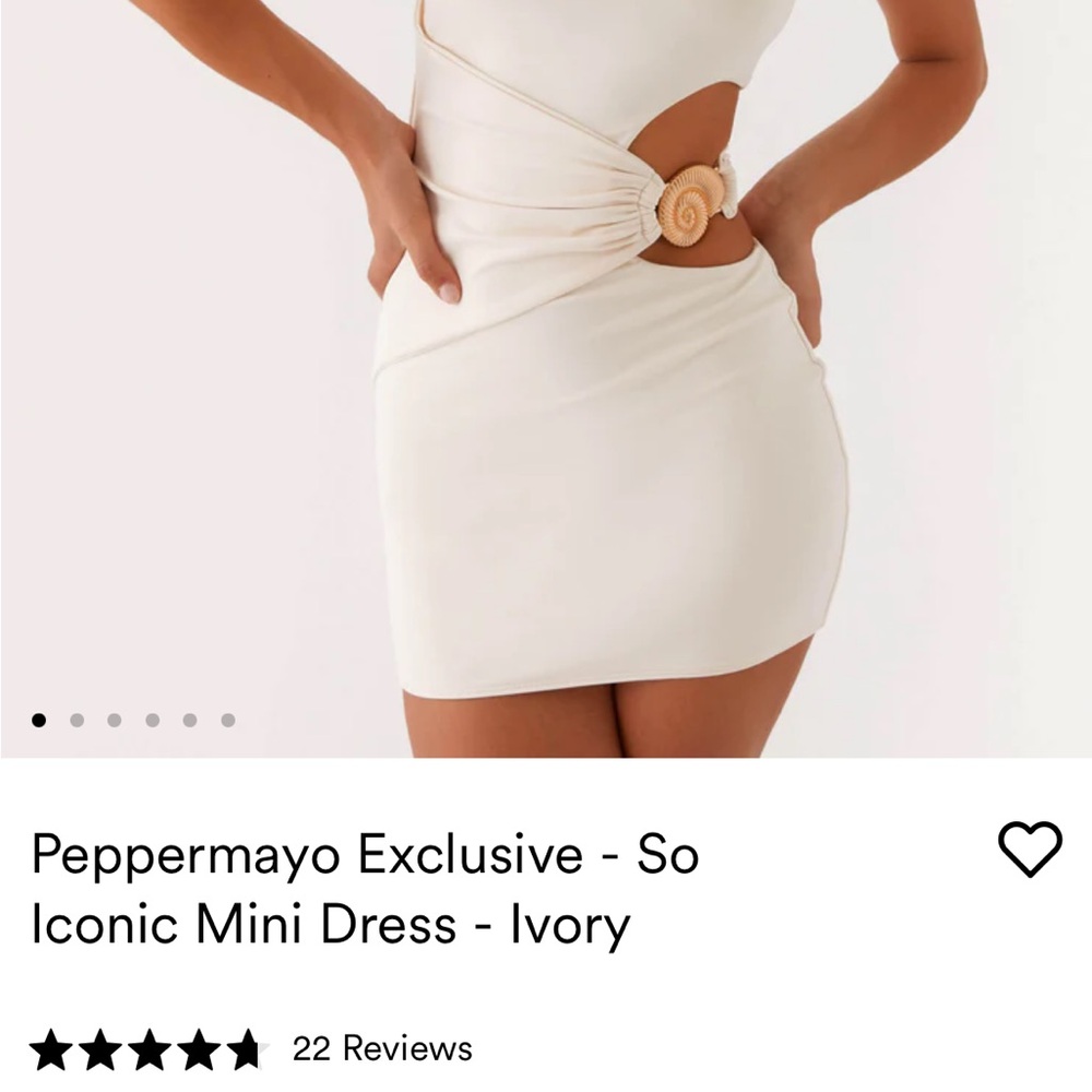 Peppermayo White Ruched One Shoulder Bodycon Dress